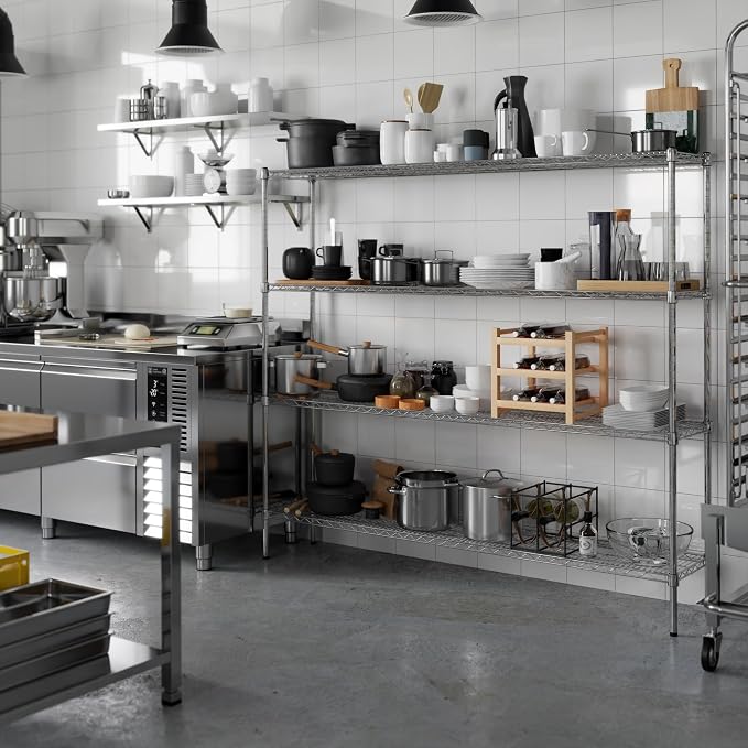 Regal Altair 14" Deep x 72" Wide x 64" Height Wire Shelving Kit | 4-Tier | NSF - Image 2