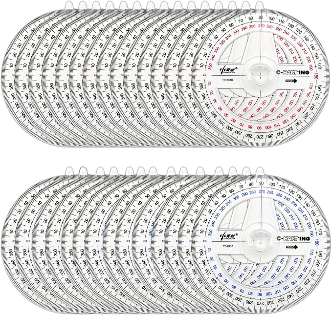 360° Protractor Pack of 30 Protactors Plastic Protractor Math Protractors Clear - Image 2