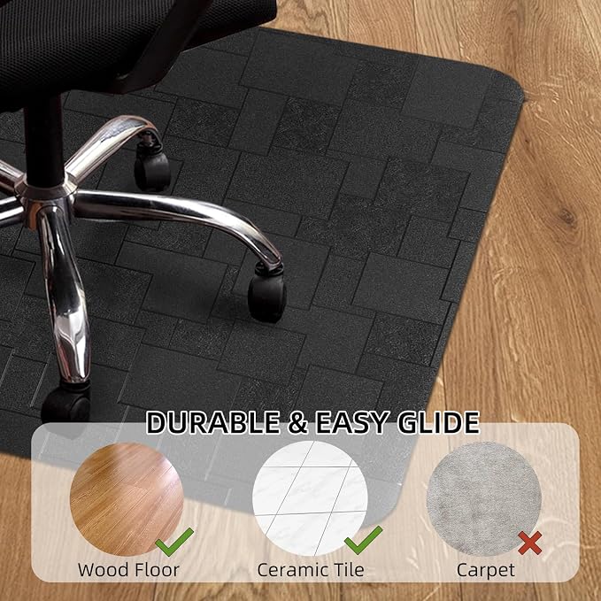 Office Chair Mat for Hard Floor, 63x51 inches Large Computer Chair Mat - Image 5