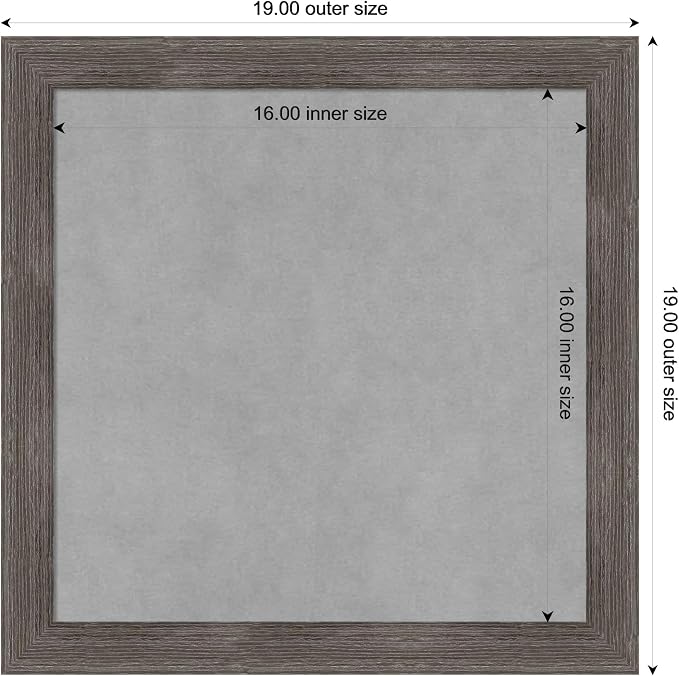Amanti Art Grey Framed Magnetic Board 19x19 Small Vision Board - Image 4