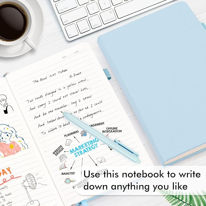 feela 18 Pack Journal Notebook for Work, Business Notebook Bulk Hardcover Lined - Image 4