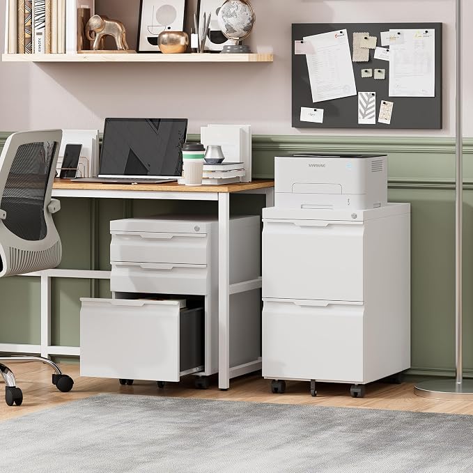 LONGLINK 3 Drawer Mobile File Cabinet - Image 2