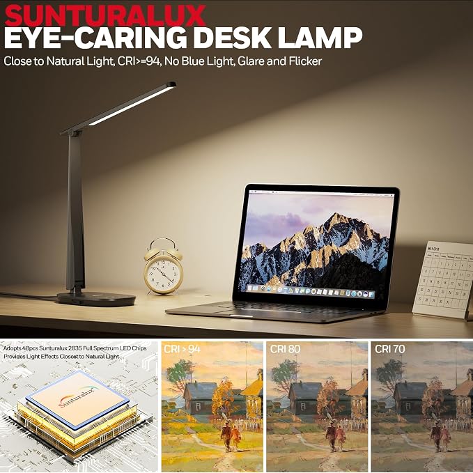 Honeywell LED Desk Lamp for Home Office, Eye-Caring Light - Image 3