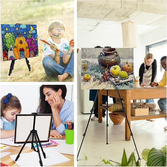 AROIC 17-66 Inch Art Easel Stand, Sturdy Aluminum Tripod - Image 7