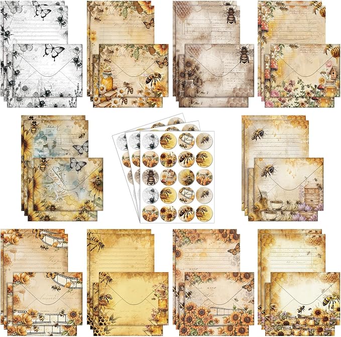 TaoBary 160 Pcs Stationery Paper Set 50 Double Sided Stationery Papers by TaoBary