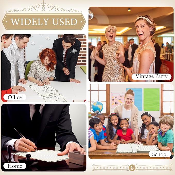 Sabary 200 Sheets Lined Stationary Writing Paper 8.5 x 11 Inch Fancy Vintage - Image 7