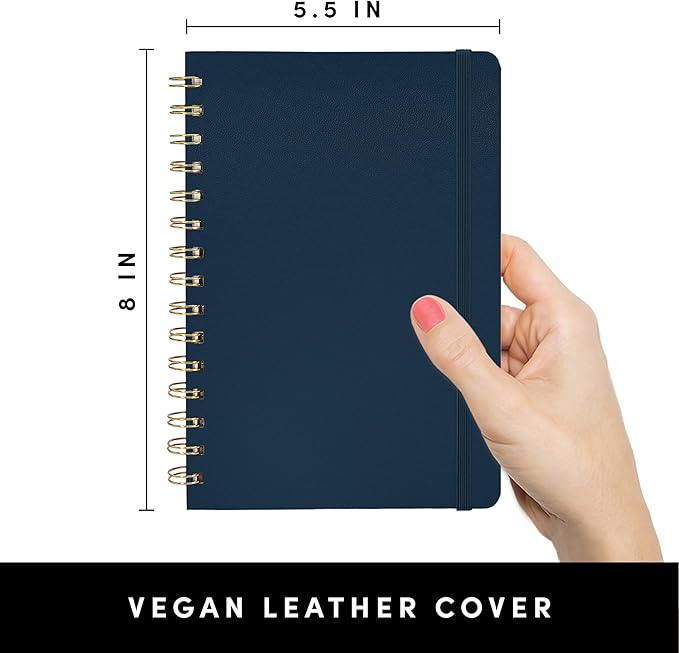 PAPERAGE Graph Paper Spiral Notebook & Journal, 160 Pages, Medium 5.5 inches x - Image 2