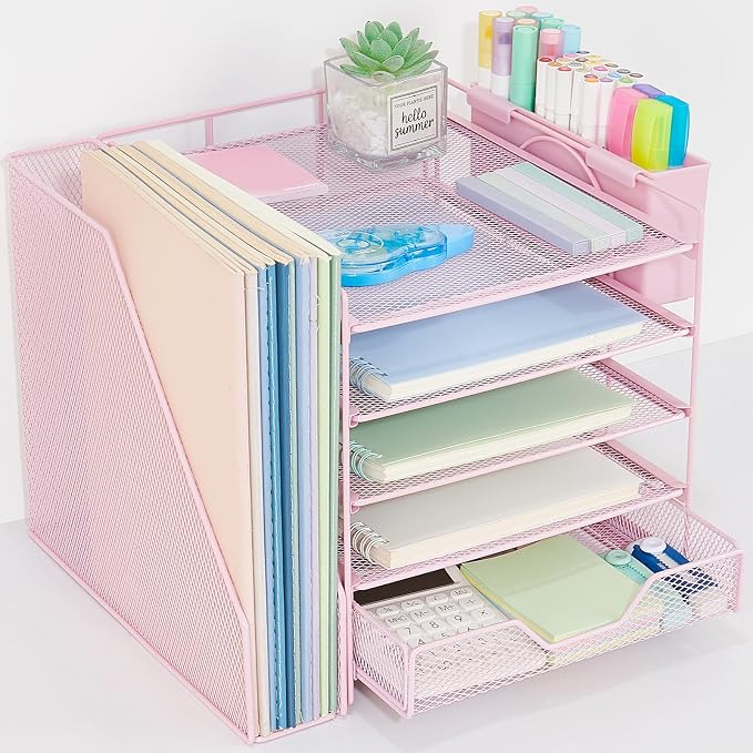 Gugsey Desk Organizer, 5-Tier Paper Letter Tray Organizer by Illuminatinglifewiththewarmthandloveoflight