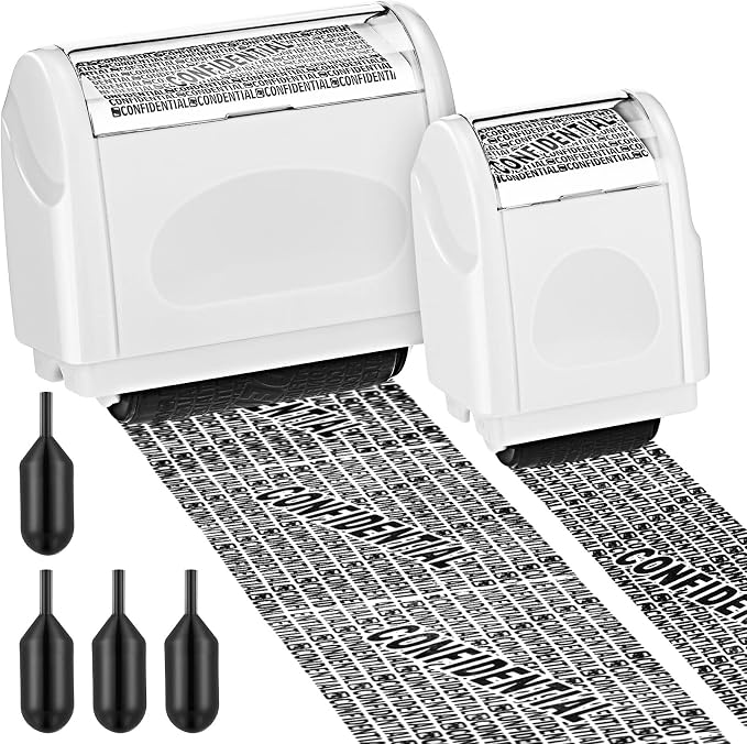 Nezyo 2 Pack Identity Protection Roller Stamp Identity Theft, Confidential - Image 5