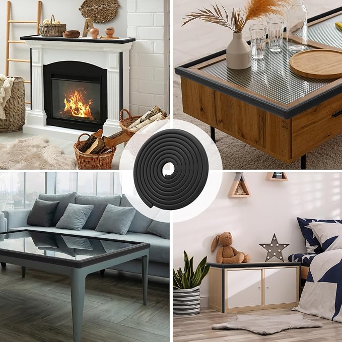 Baby Proof Corners and Edges Protector 20ft Edge+8 Corner Guard, Fireplace Baby - Image 8