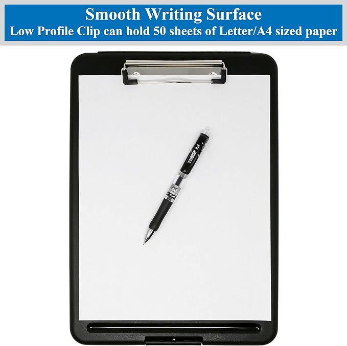Think2Master Black Plastic Storage Clipboard. | 25% Heavier & Sturdier| Heavy - Image 4