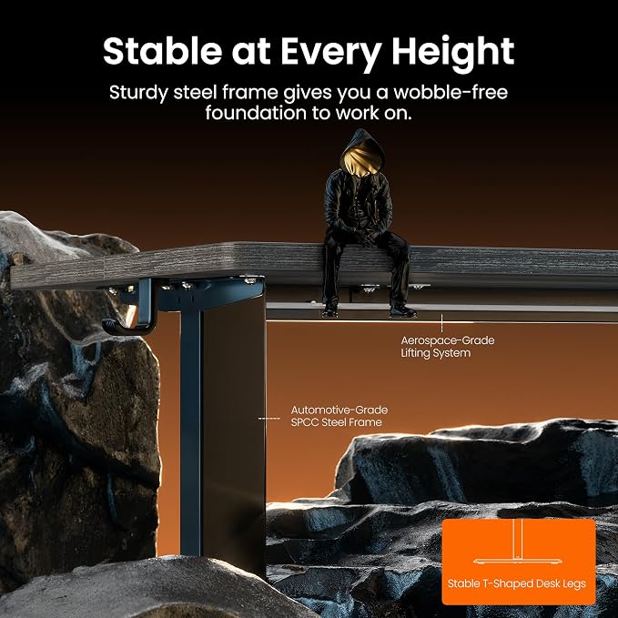 ErGear Electric Standing Desk, 44 x 24 Inches Height Adjustable Stand up Desk - Image 5