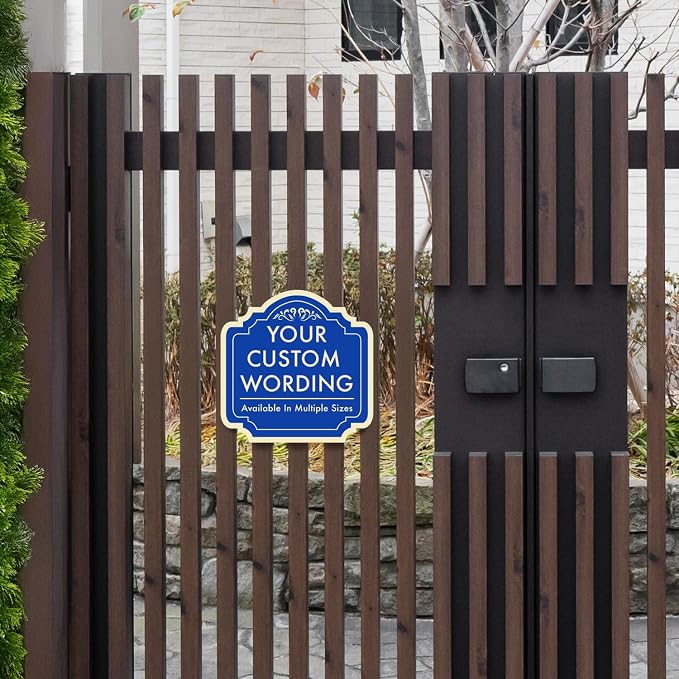 Stylish Blue Aluminum Metal Signs, Personalized Driveway Sign Customization - Image 7