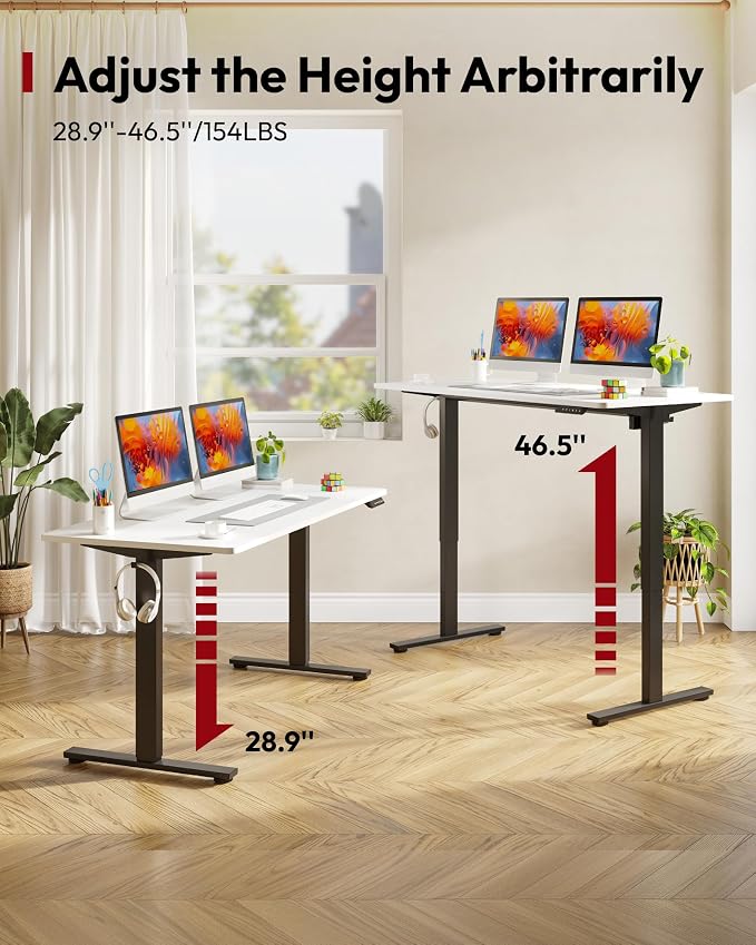 SANODESK Electric Standing Desk 60 x 24 Inches Whole-Piece Desktop Height - Image 8