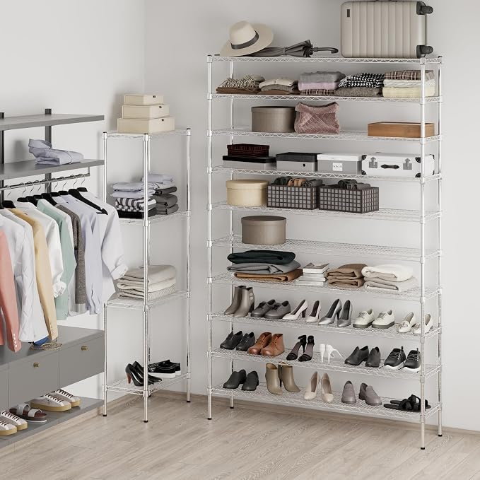 Regal Altair 14" Deep x 60" Wide x 96" Height Wire Shelving Kit | 10-Tier | NSF - Image 4