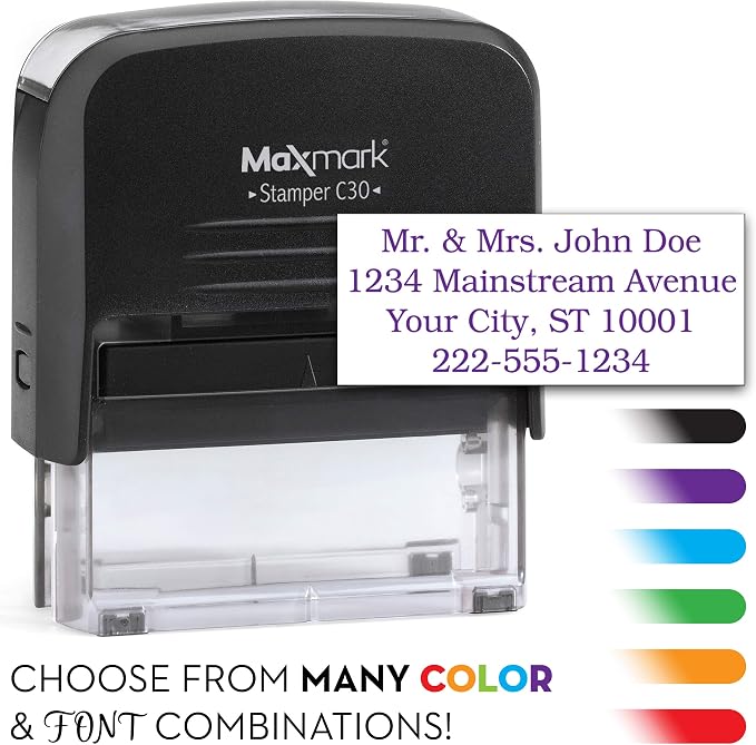 Custom Self Inking Rubber Stamp by Maxmark