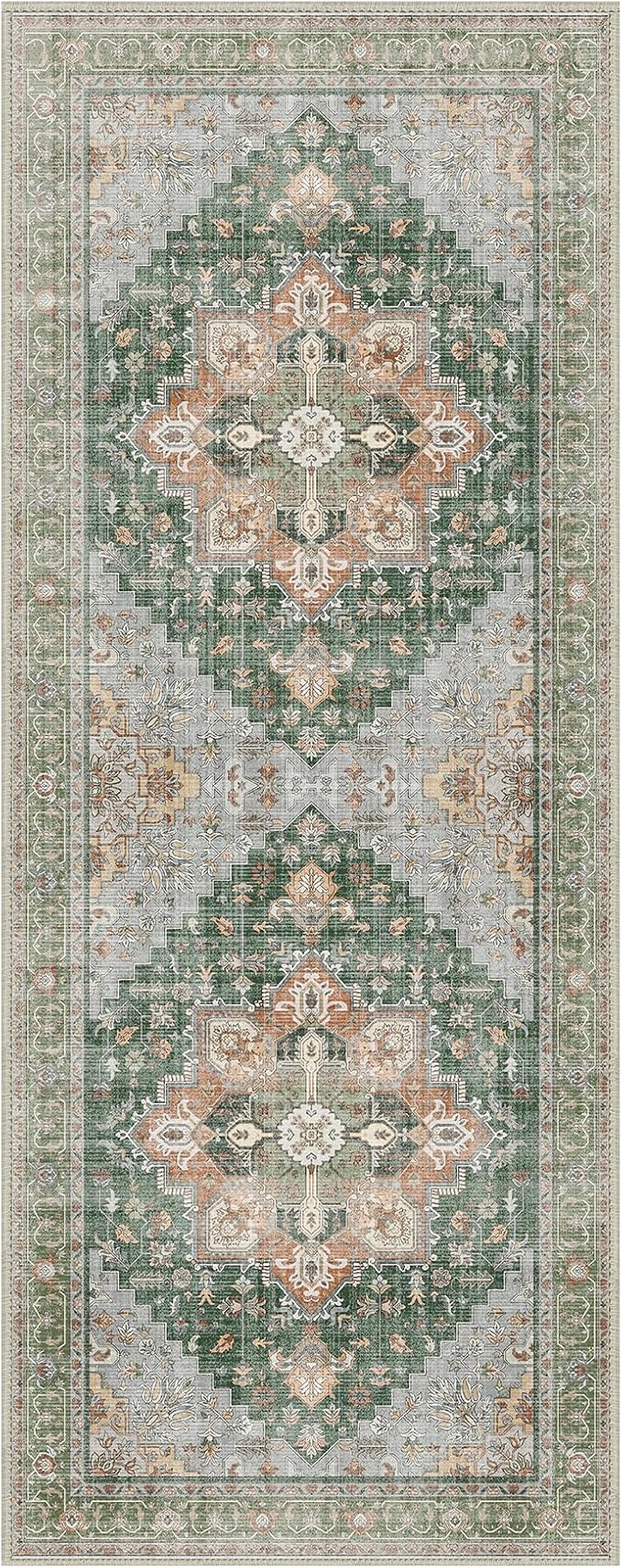 GENIMO 2'6"x8 Runner Rugs for Hallway, Machine Washable Non Slip Vintage Rugs - Image 7