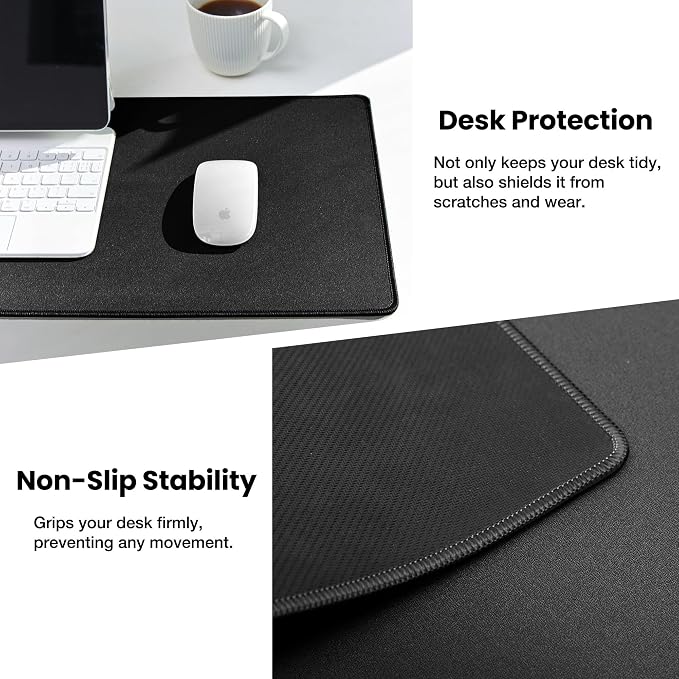 ALOANES Black Waterproof Desk Mat, - Image 5