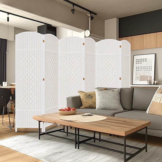 DURASPACE 6 Panel Room Divider, 6ft Tall Folding Privacy Screen, 360°Rotation - Image 2