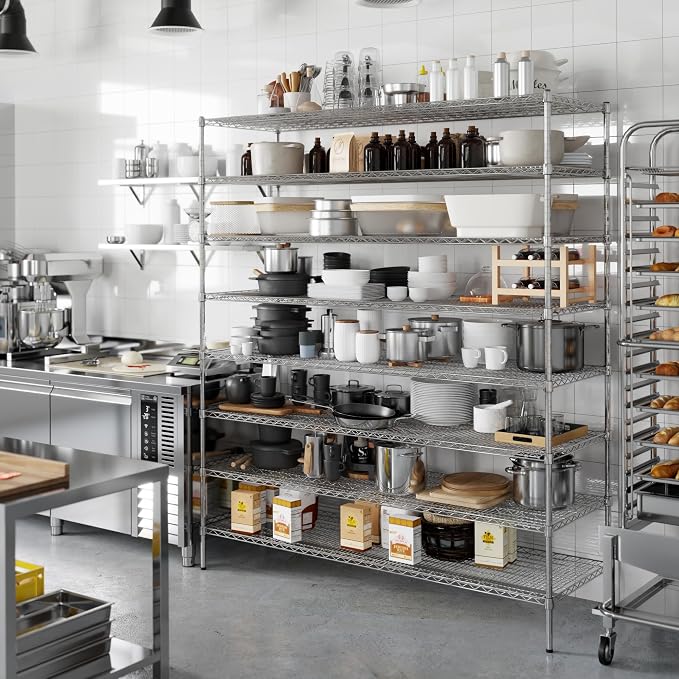 Regal Altair 24" Deep x 72" Wide x 86" Height Wire Shelving Kit | 8-Tier | NSF - Image 4