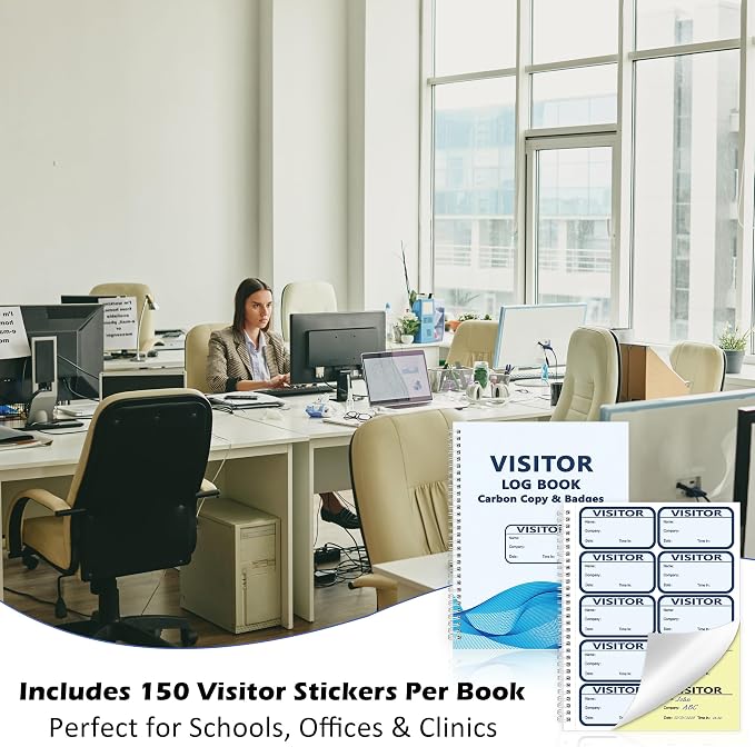 1 Pack of 150 Visitor Badges Registry Log - Image 6