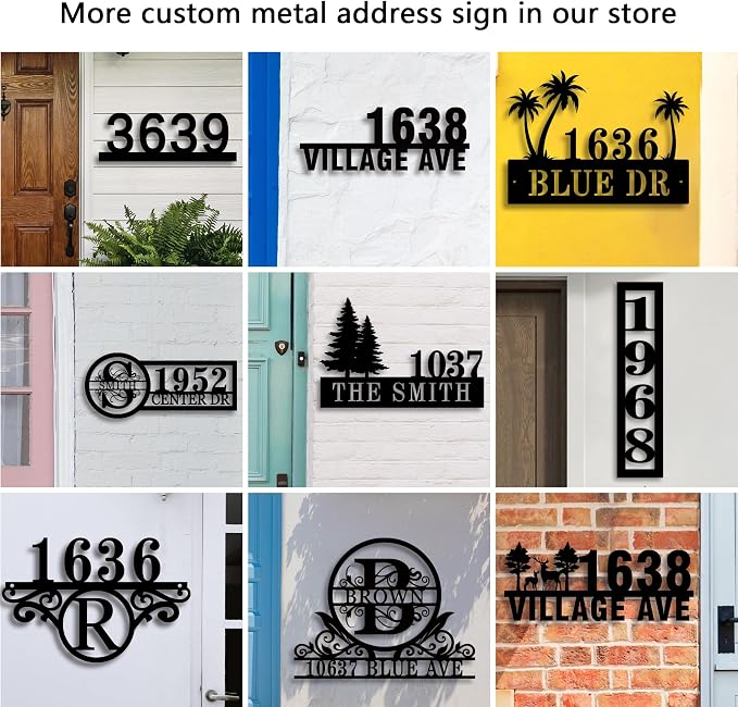 Personalized Palm Tree Address Sign, House Number Sign, Address Number - Image 7