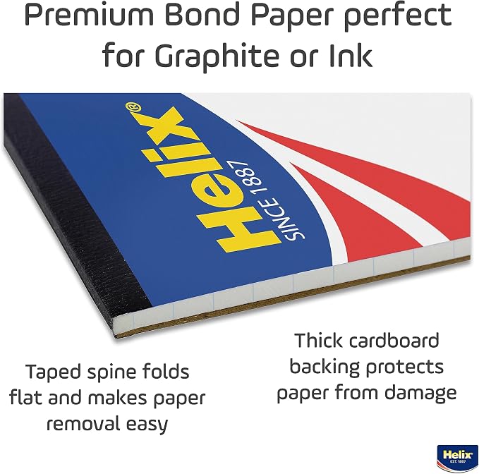 Helix - Bond Paper Pad - 1 Inch Equals 4x4 Grid - 11 Inch x 17 Inch - 50 Sheet - Image 3