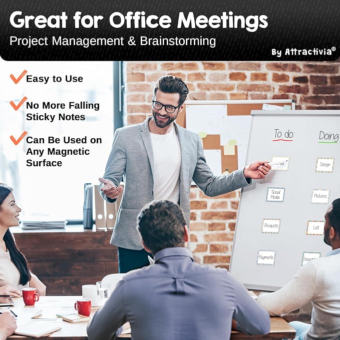 Attractivia Dry Erase Magnetic Labels 2.8 x 1.8 in, Pattern Borders, Small Dry - Image 5