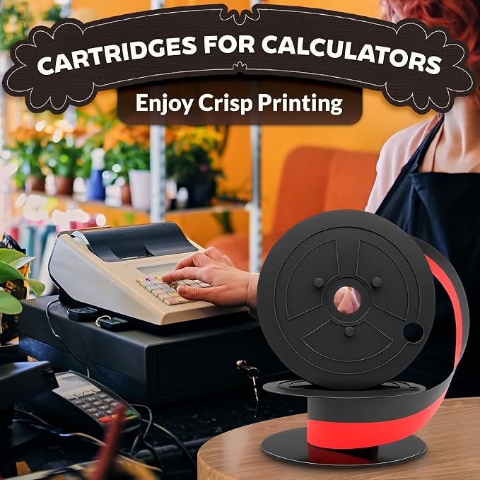 12-Pack Canon Calculator Ribbon Red/Black – 18ft x 0.5in Sharp EL-1197PIII - Image 8