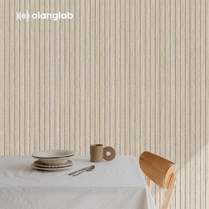 Olanglab Wood Slat Wall Panels 4 Pack, Wooden Acoustic Wall Panels, 94.5"x12.6" - Image 7