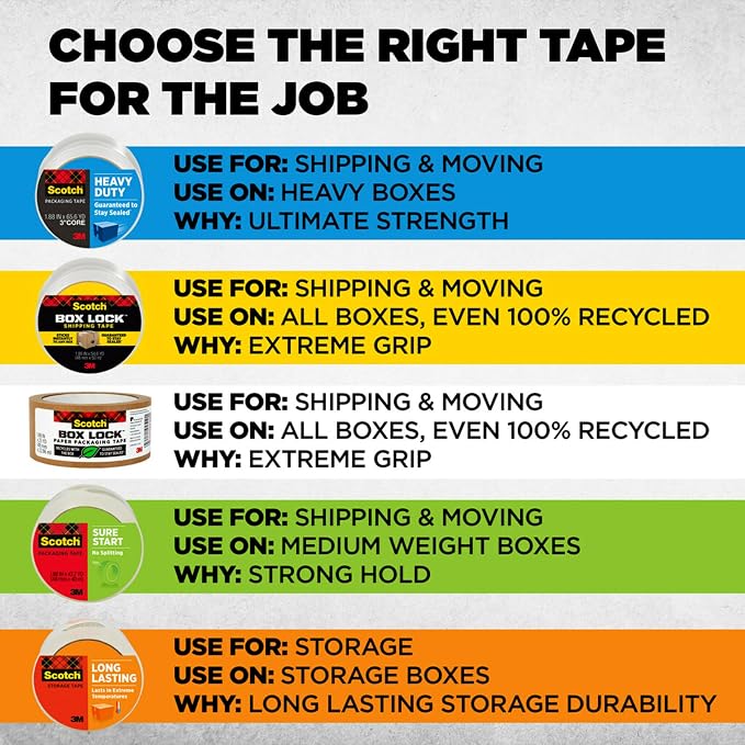 Scotch Heavy Duty Shipping Packing Tape, Shipping and Packaging Supplies - Image 9
