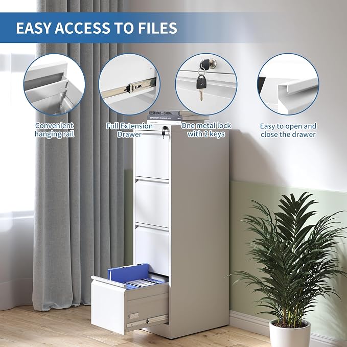 FLIXELIO 4 Drawer File Cabinet - Image 4