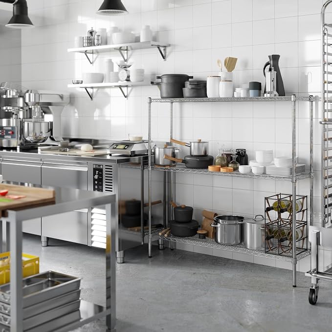 Regal Altair 14" Deep x 54" Wide x 54" Height Wire Shelving Kit | 3-Tier | NSF - Image 7