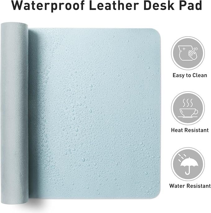 Aothia Leather Desk Pad Protector, Office Desk Mat, Large Mouse Pad, Non-Slip - Image 6