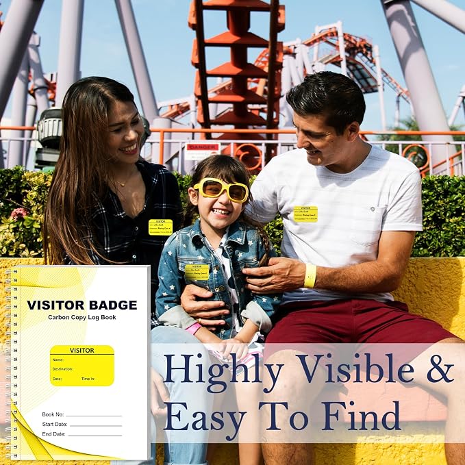 300 Visitor Badges Stickers Visitor Log Book - Image 6