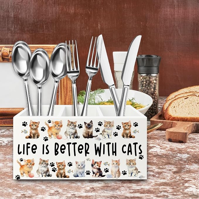 QZQE Cat Pen Pencil Holder Organizer - Image 5
