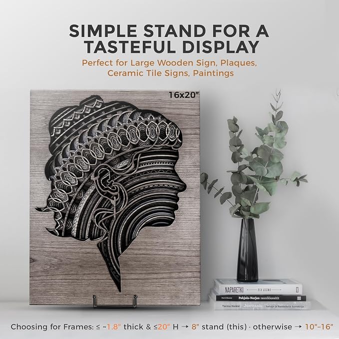 TR-LIFE Plate Stands/Holder for Display, 8 Inch, Metal Frame for Picture - Image 4