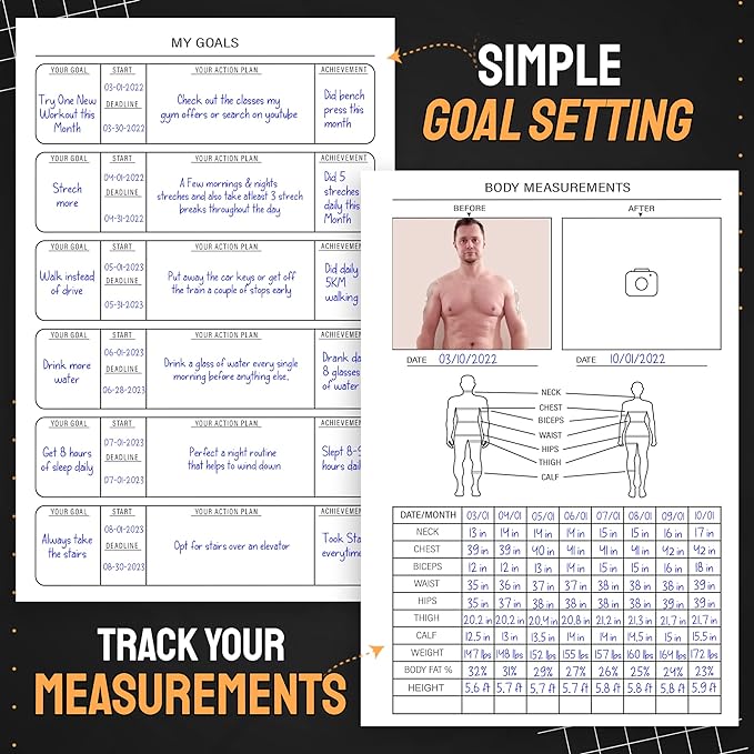 Nextnoid Hardcover Workout Planner Fitness Journal - Image 4