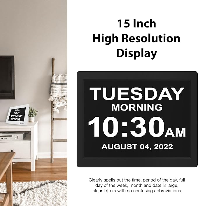 American Lifetime New 2026 Dementia Clock Large Digital Clock - Image 6
