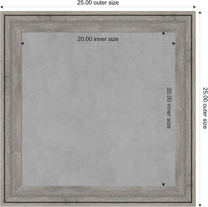Amanti Art Grey Framed Magnetic Board 25x25 Medium Vision Board - Image 4