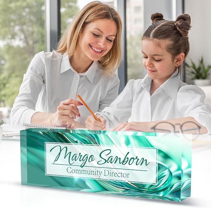 Personalized Name Plate for Desk Custom Acrylic Desk Name Plate Custom Employee - Image 3