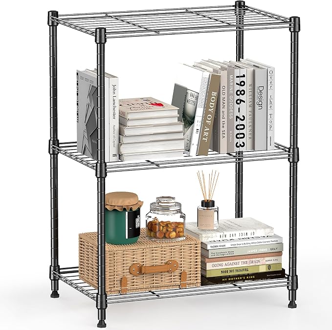 M MZG 450 lbs Steel Storage Shelving 3-Tier Utility Shelving Unit Steel by MEIGAOPLASTICANDMETALHKCOLIMITED