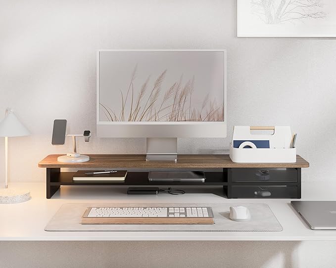 Fenge Monitor Stand, Dual Monitor Riser, 42.5inch Large Desk Computer Monitor - Image 7