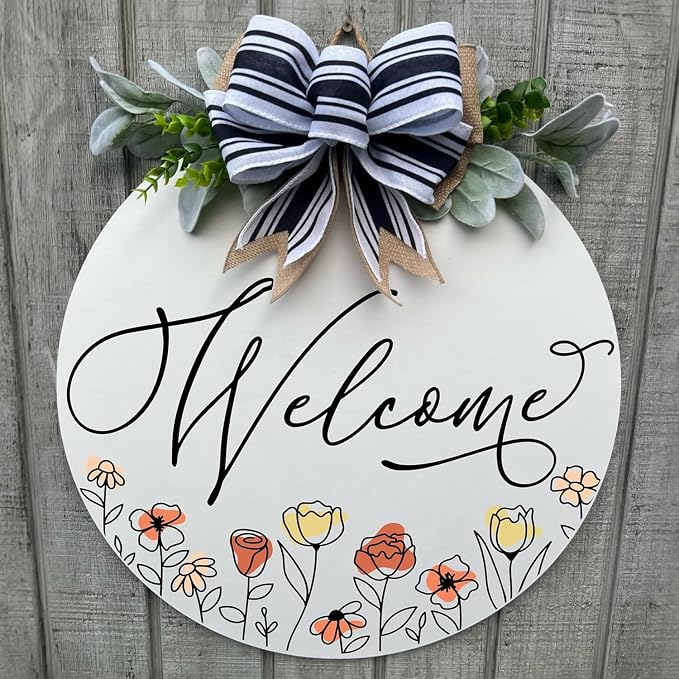 Wood front door sign Wood sign Home decor Welcome sign Sign - Image 2