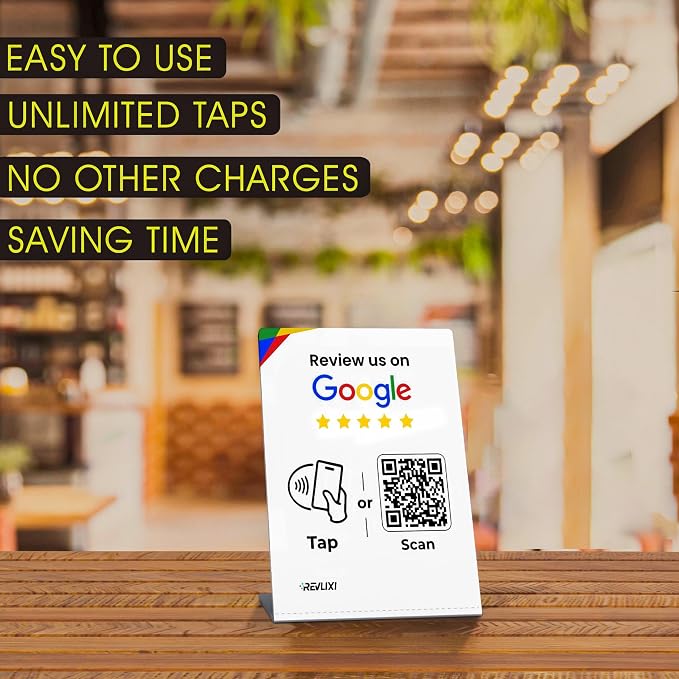 REVLIXI Google Review Stand -Boost Google Reviews w/Reusable Google Review Tap - Image 3