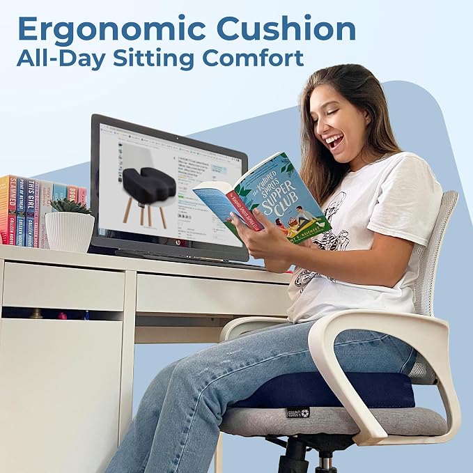 5 STARS UNITED Seat Cushion for Tailbone Pain Relief – Memory Foam Cushion for - Image 7