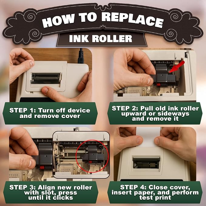 Calculator Ink Roller Black/Red Pack of 10 - Image 5