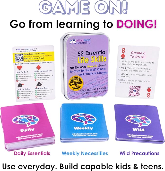 Mind Brain Emotion 52 Essential Life Skills: No-Excuses Game to Teach Kids - Image 2