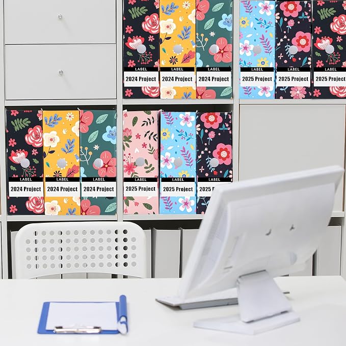 PerKoop 6 Pcs Magazine File Holder Foldable Decorative Cardboard File Folders 6 - Image 5