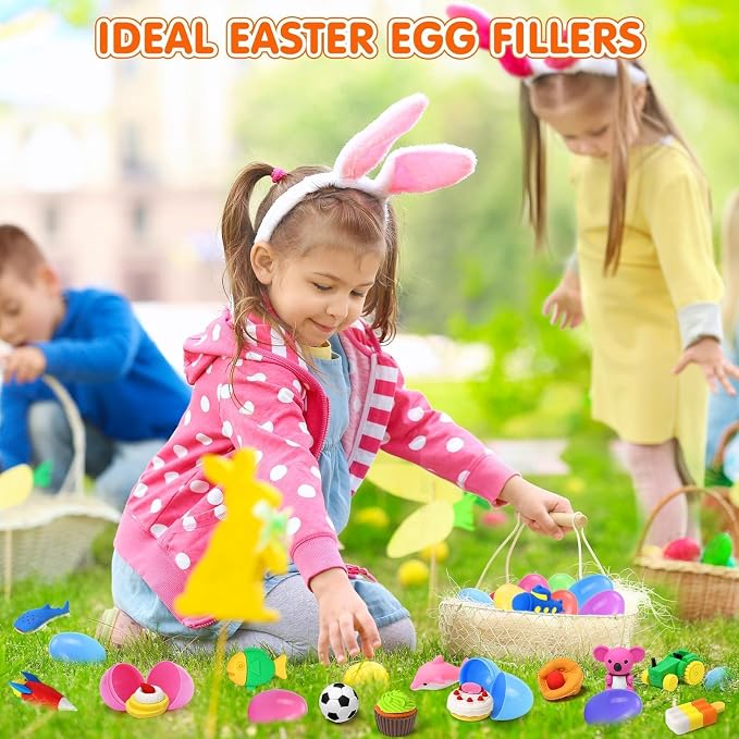 40 Pcs Animal Erasers Desk Pet for Kids 3D Puzzle Pencil Eraser Treasure Box - Image 3